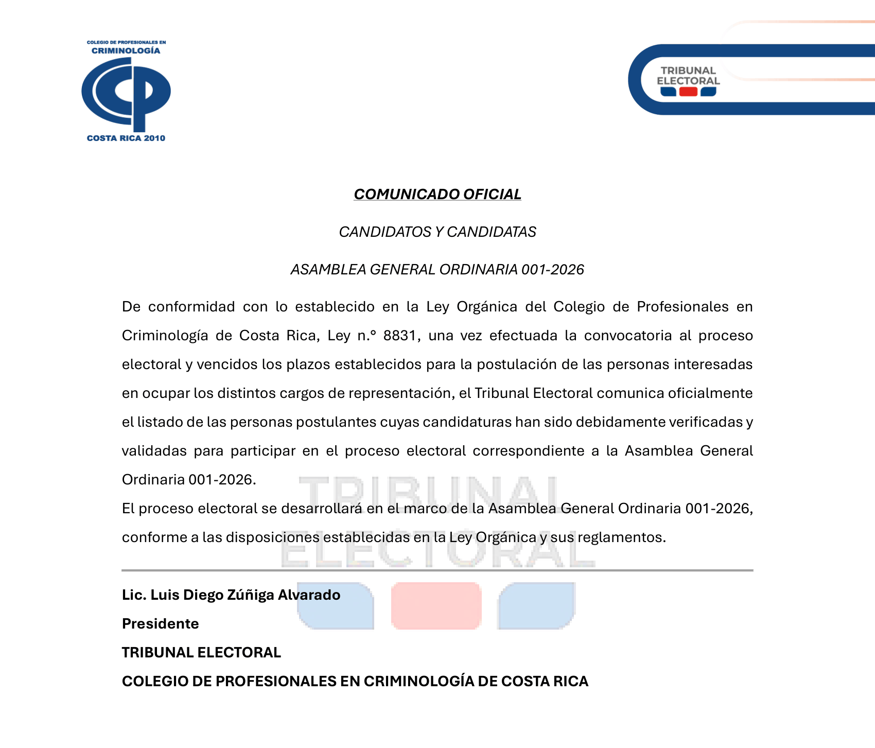 Candidatos 2026